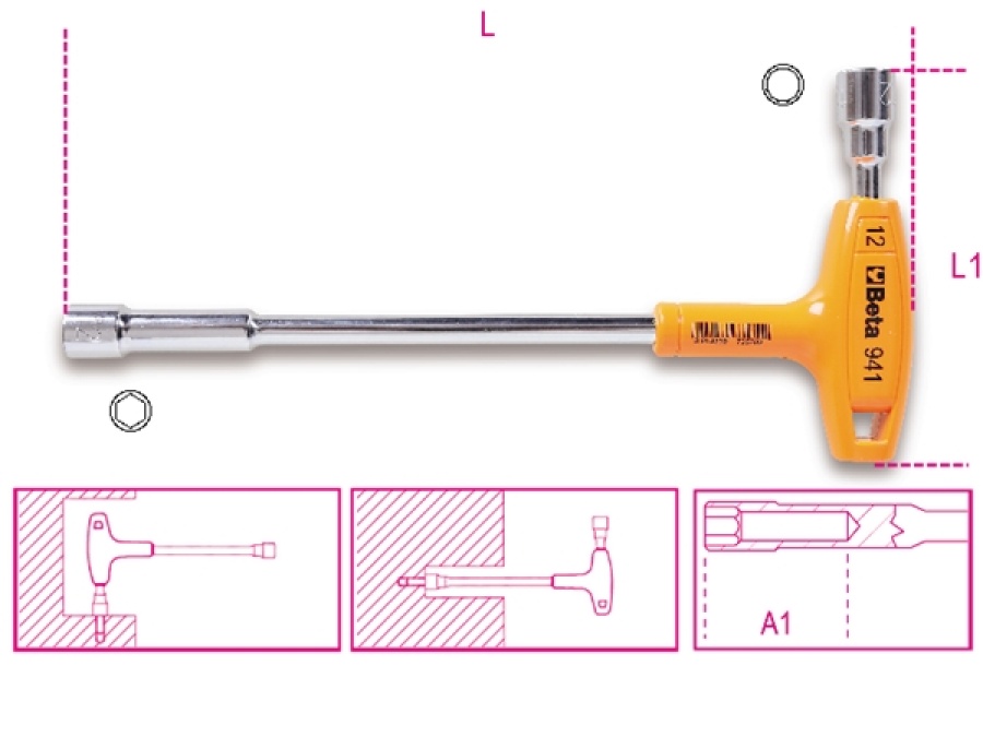 Chiave a tubo doppia 12-13mm. 935 beta