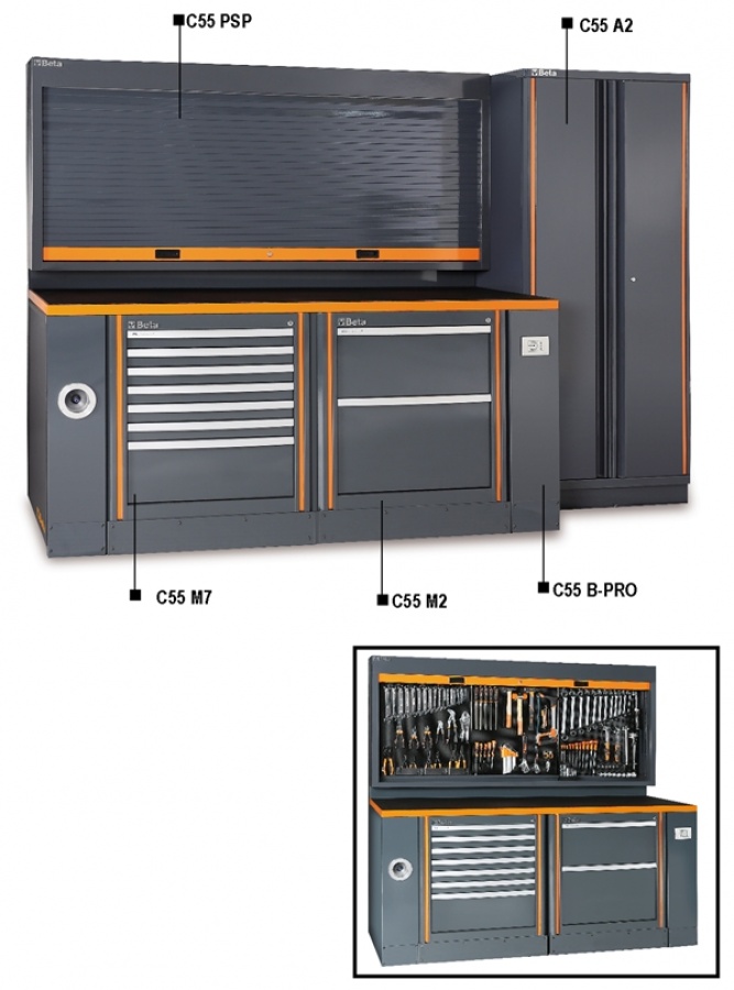 Beta C55PFA-1,0 Pannello forato autoportante per arredo officina