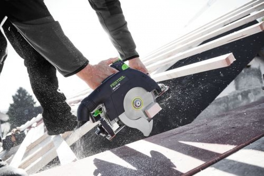 Festool HKC 55 5,2EBI-Set-FSK420 Sega circolare a cappa oscillante a  batteria 18v con binario