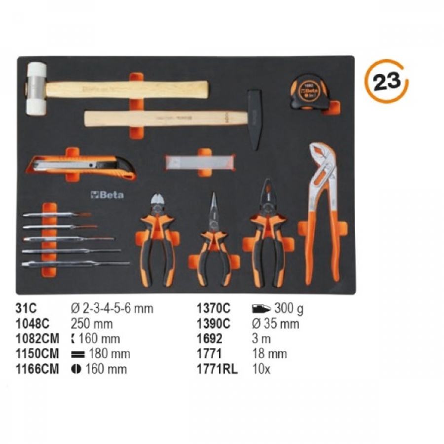 Beta C04BOX VU Cassettiera mobile con assortimento 196 utensili