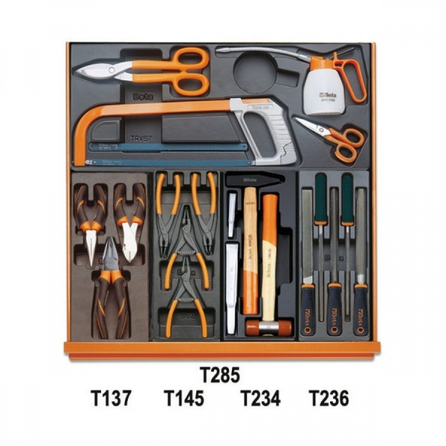 Utensili Beta T40 include 7 chiavi poligonali doppie curve