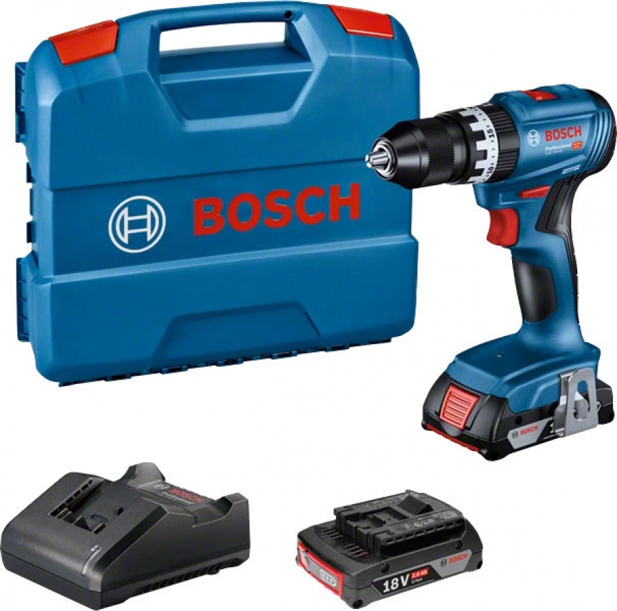 Bosch GSB 18V-45 Trapano a percussione Brushless 18 V con due batterie