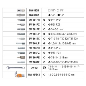 Beta utensili valigetta beta 2046e/c116 completa di 116 utensili