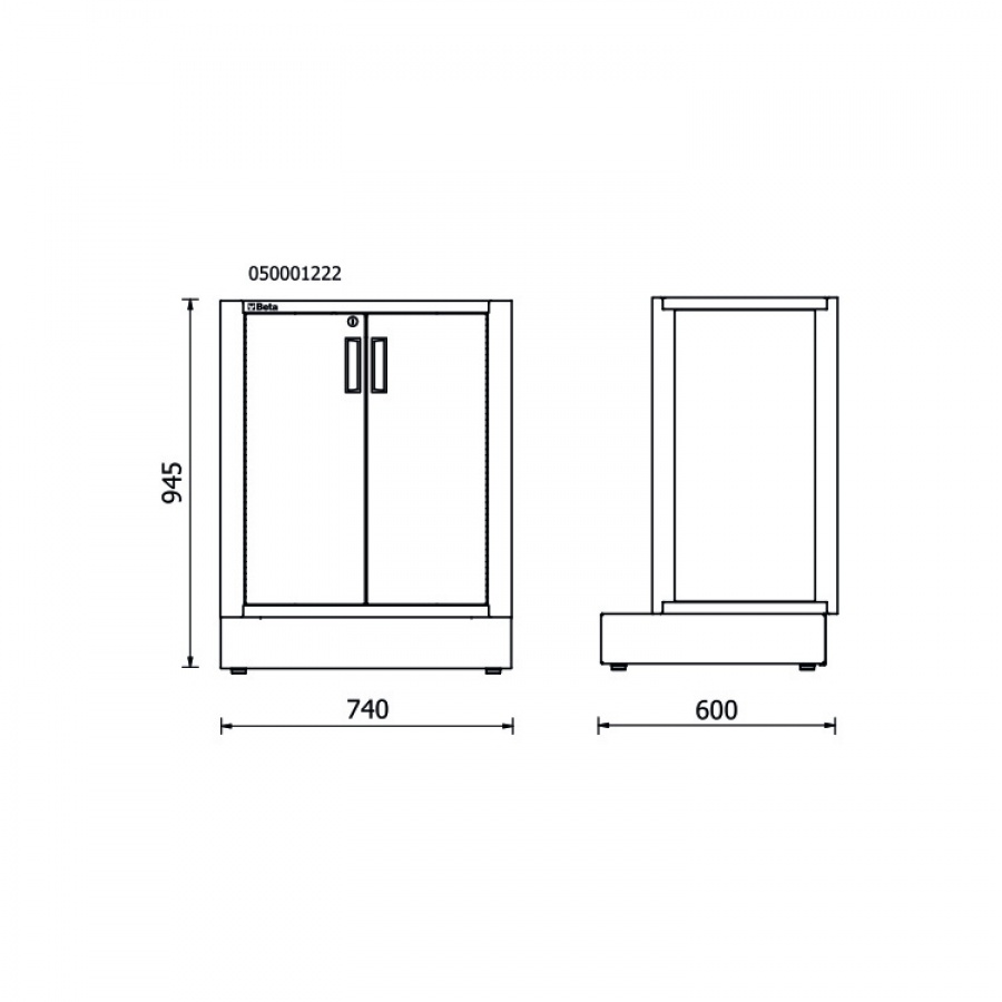 Beta RSC50 MA Modulo fisso con 2 ante per arredo officina